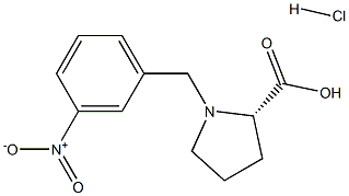 (S)-alpha-(3-nitro-benzyl)-proline hydrochloride Struktur