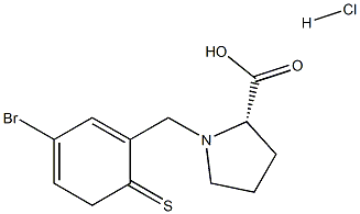 (S)-alpha-(5-Bromo-2-Thiophenylmethyl)-proline hydrochloride Struktur