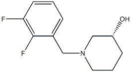 (3R)-1-(2,3-difluorobenzyl)piperidin-3-ol Structure