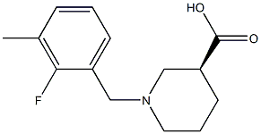 (3S)-1-(2-fluoro-3-methylbenzyl)piperidine-3-carboxylic acid Structure