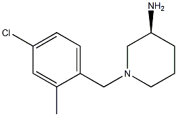 (3S)-1-(4-chloro-2-methylbenzyl)piperidin-3-amine Struktur