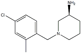 (3S)-1-(4-chloro-2-methylbenzyl)piperidin-3-amine 结构式