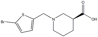 (3S)-1-[(5-bromothiophen-2-yl)methyl]piperidine-3-carboxylic acid Struktur