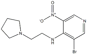 3-bromo-5-nitro-N-(2-pyrrolidin-1-ylethyl)pyridin-4-amine Structure