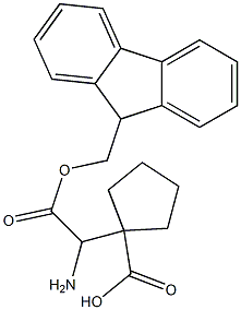 Fmoc-1-aminomethyl-cyclopentane carboxylic acid Structure