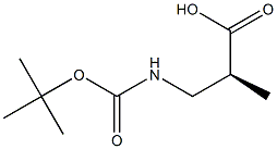(S)-N-T-BUTYLOXYCARBONYL-3-AMINO-2-METHYL PROPIONIC ACID 结构式