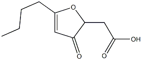 (5-Butyl-3-oxo-2,3-dihydrofuran-2-yl)-acetic acid Structure