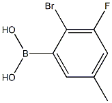 2-Bromo-3-fluoro-5-methylphenylboronic acid Struktur