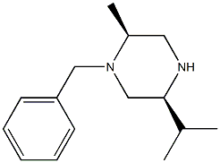 (2S,5S)-1-BENZYL-2-METHYL-5-(PROPAN-2-YL)PIPERAZINE 结构式