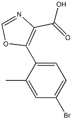 5-(4-BROMO-2-METHYLPHENYL)-1,3-OXAZOLE-4-CARBOXYLIC ACID Structure