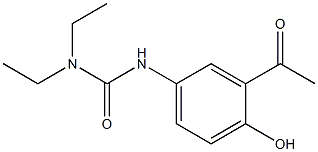 3-ACETYL-4-HYDROXYPHENYL-N,N-DIETHYLUREA Struktur