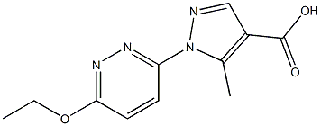 1-(6-ETHOXYPYRIDAZIN-3-YL)-5-METHYL-1H-PYRAZOLE-4-CARBOXYLIC ACID Structure