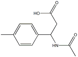 3-(ACETYLAMINO)-3-(4-METHYLPHENYL)PROPANOIC ACID 结构式