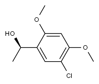 (1R)-1-(5-CHLORO-2,4-DIMETHOXYPHENYL)ETHANOL 化学構造式