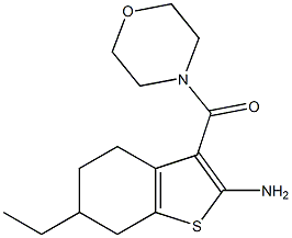 6-ETHYL-3-(MORPHOLIN-4-YLCARBONYL)-4,5,6,7-TETRAHYDRO-1-BENZOTHIEN-2-YLAMINE Structure