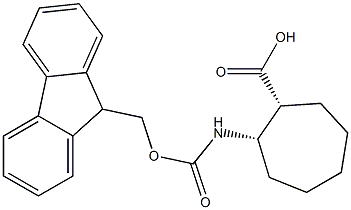 (1R:2S)-FMOC-2-AMINOCYCLO-HEPTANECARBOXYLIC ACID Structure