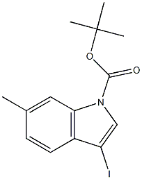 3-IODO-6-METHYLINDOLE-1-CARBOXYLIC ACID TERT-BUTYL ESTER, 95+% Struktur