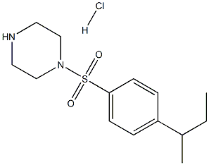 1-[(4-SEC-BUTYLPHENYL)SULFONYL]PIPERAZINE HYDROCHLORIDE Struktur