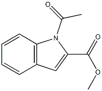 N-ACETYL-INDOLE-2-CARBOXYLIC ACID, METHYL ESTER,,结构式