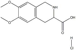 6,7-Dimethoxy-1,2,3,4-tetrahydro-is
oquinoline-3-carboxylic acid HCL Structure