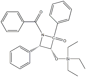 (3R,4S)-1-Benzoyl-3-[(Triethylsilyl)Oxy]-4-Phenyl-2-Phenyl-2-Azetidinone Struktur