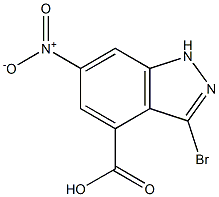 3-BROMO-6-NITROINDAZOLE-4-CARBOXYLIC ACID Structure