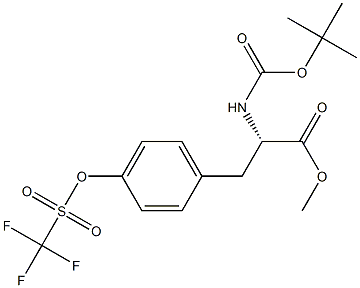 N-alpha-t-Butyloxycarbonyl-O-trifluormethylsulfonyl-L-tyrosine methyl ester Structure