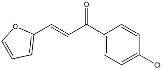 (E)-1-(4-chlorophenyl)-3-(furan-2-yl)prop-2-en-1-one Struktur