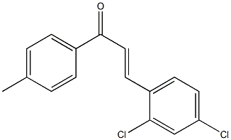 (E)-3-(2,4-dichlorophenyl)-1-p-tolylprop-2-en-1-one Struktur