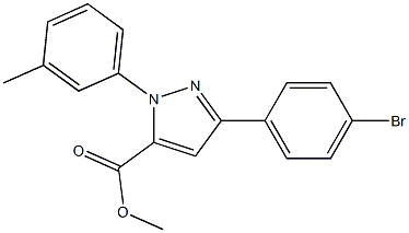 methyl 3-(4-bromophenyl)-1-m-tolyl-1H-pyrazole-5-carboxylate Structure
