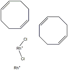 DICHLOROBIS (1,5-CYCLOOCTADIENE) DIRHODIUM(I) Structure