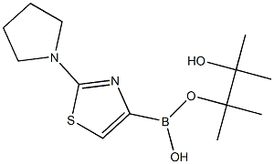 2-PYRROLIDINOTHIAZOLE-4-BORONIC ACID PINACOL ESTER Structure