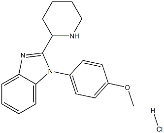 1-(4-METHOXYPHENYL)-2-PIPERIDIN-2-YL-1H-BENZIMIDAZOLE HYDROCHLORIDE Structure