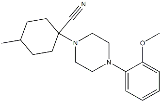 1-[4-(2-METHOXYPHENYL)PIPERAZIN-1-YL]-4-METHYLCYCLOHEXANECARBONITRILE Structure