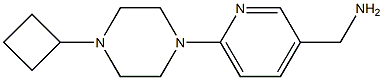1-[6-(4-CYCLOBUTYLPIPERAZIN-1-YL)PYRIDIN-3-YL]METHANAMINE Structure