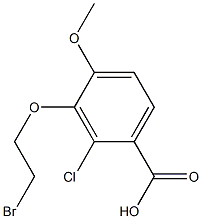 3-(2-BROMOETHOXY)-4-METHOXY-2-CHLOROBENZOIC ACID Struktur