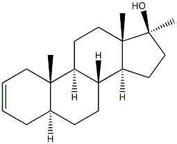 17a-Methyl-etioallocholan-2-ene-17b-ol Structure
