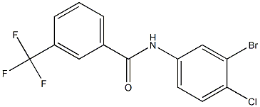 N-(3-bromo-4-chlorophenyl)-3-(trifluoromethyl)benzamide Struktur
