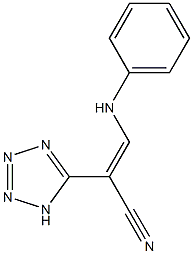 (E)-3-anilino-2-(1H-1,2,3,4-tetraazol-5-yl)-2-propenenitrile Structure