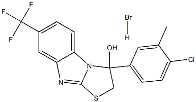 3-(4-chloro-3-methylphenyl)-7-(trifluoromethyl)-2,3-dihydrobenzo[4,5]imidazo[2,1-b][1,3]thiazol-3-ol hydrobromide