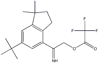 6-(tert-butyl)-1,1-dimethyl-4-{[(2,2,2-trifluoroacetyl)oxy]ethanimidoyl}indane Structure