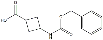 3-{[(benzyloxy)carbonyl]amino}cyclobutanecarboxylic acid Struktur