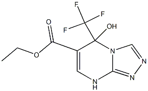 ethyl 5-hydroxy-5-(trifluoromethyl)-5,8-dihydro[1,2,4]triazolo[4,3-a]pyrimidine-6-carboxylate Structure