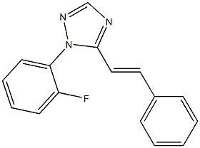 1-(2-fluorophenyl)-5-styryl-1H-1,2,4-triazole Struktur