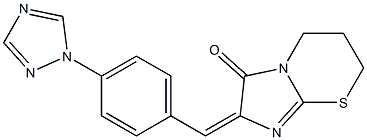 2-{(E)-[4-(1H-1,2,4-triazol-1-yl)phenyl]methylidene}-6,7-dihydro-5H-imidazo[2,1-b][1,3]thiazin-3(2H)-one Structure