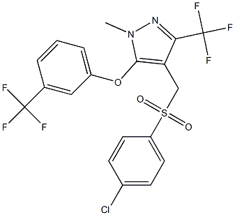 4-chlorophenyl {1-methyl-3-(trifluoromethyl)-5-[3-(trifluoromethyl)phenoxy]-1H-pyrazol-4-yl}methyl sulfone