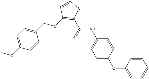 3-[(4-methoxybenzyl)oxy]-N-(4-phenoxyphenyl)-2-thiophenecarboxamide