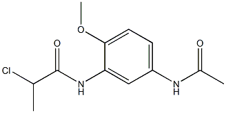 N-[5-(acetylamino)-2-methoxyphenyl]-2-chloropropanamide Struktur