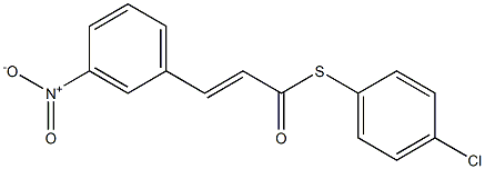 S-(4-chlorophenyl) (E)-3-(3-nitrophenyl)-2-propenethioate Structure