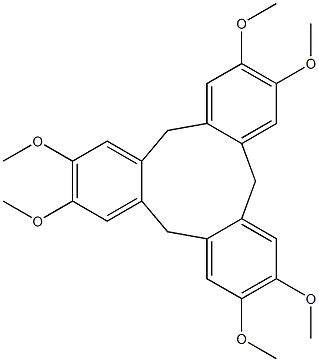 2,3,7,8,12,13-hexamethoxy-10,15-dihydro-5H-tribenzo[a,d,g]cyclononene Structure